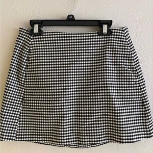 Urban Outfitters Black and White Gingham Mini Skirt